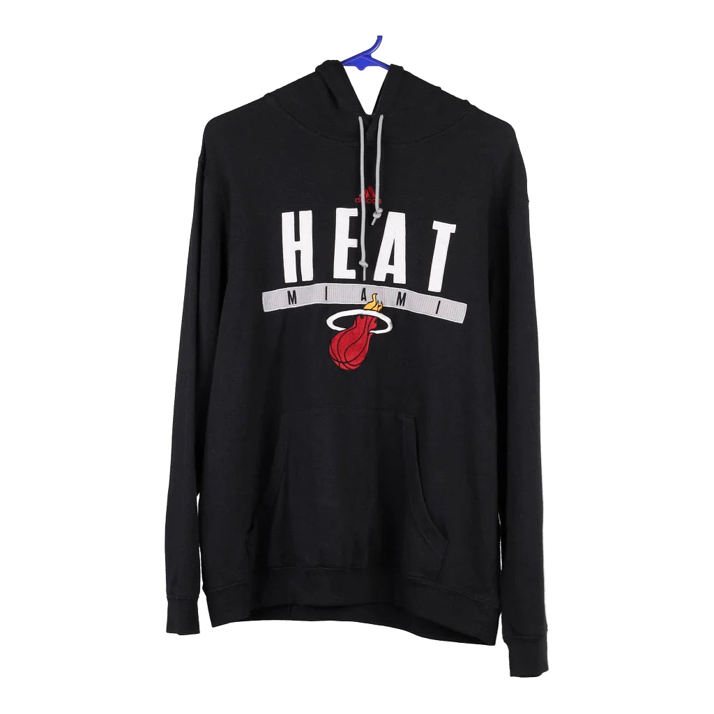 image of Miami Heat Adidas NBA Hoodie - Medium Black Cotton Blend