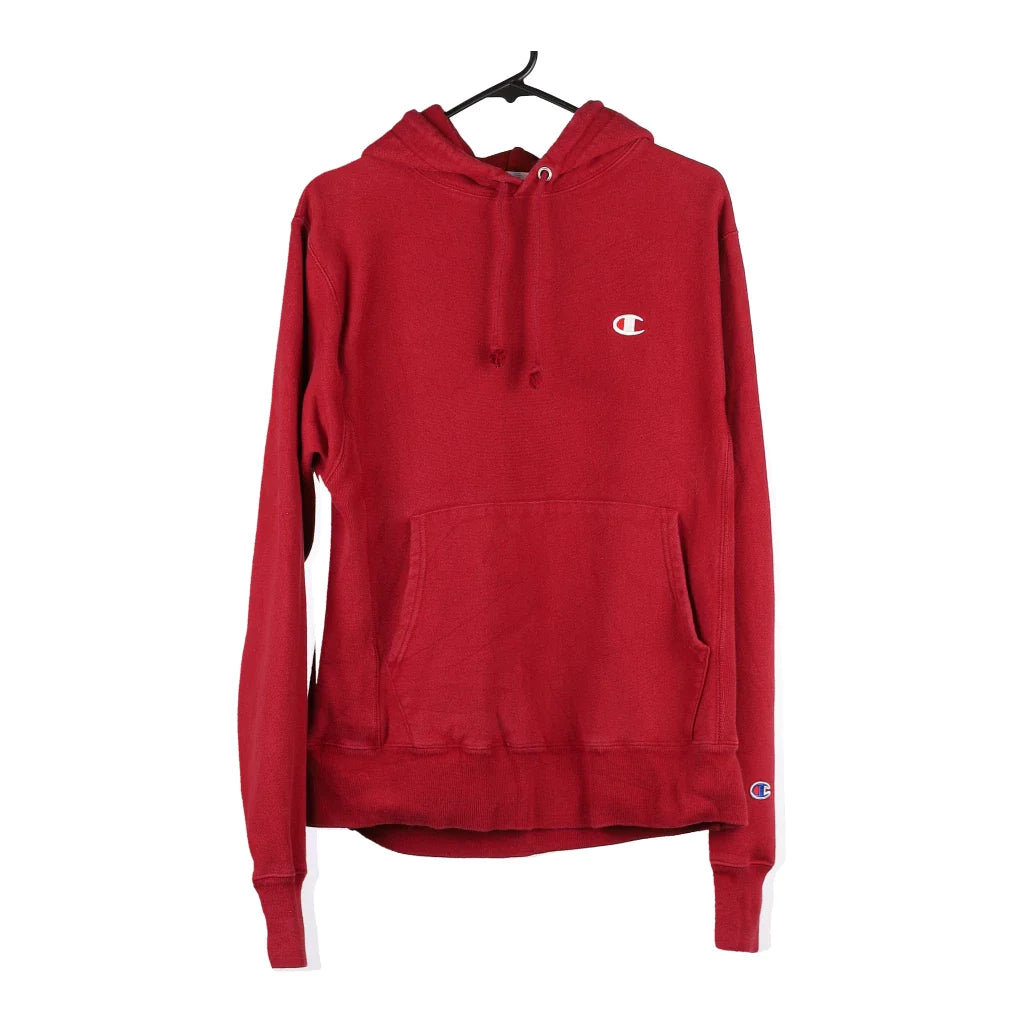 image of Champion Hoodie - Small Red Cotton Blend