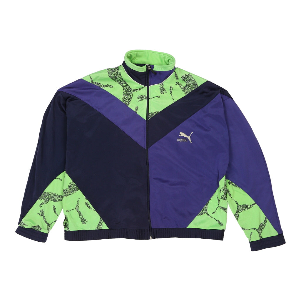 image of Puma Spellout Track Jacket - Medium Navy Polyester