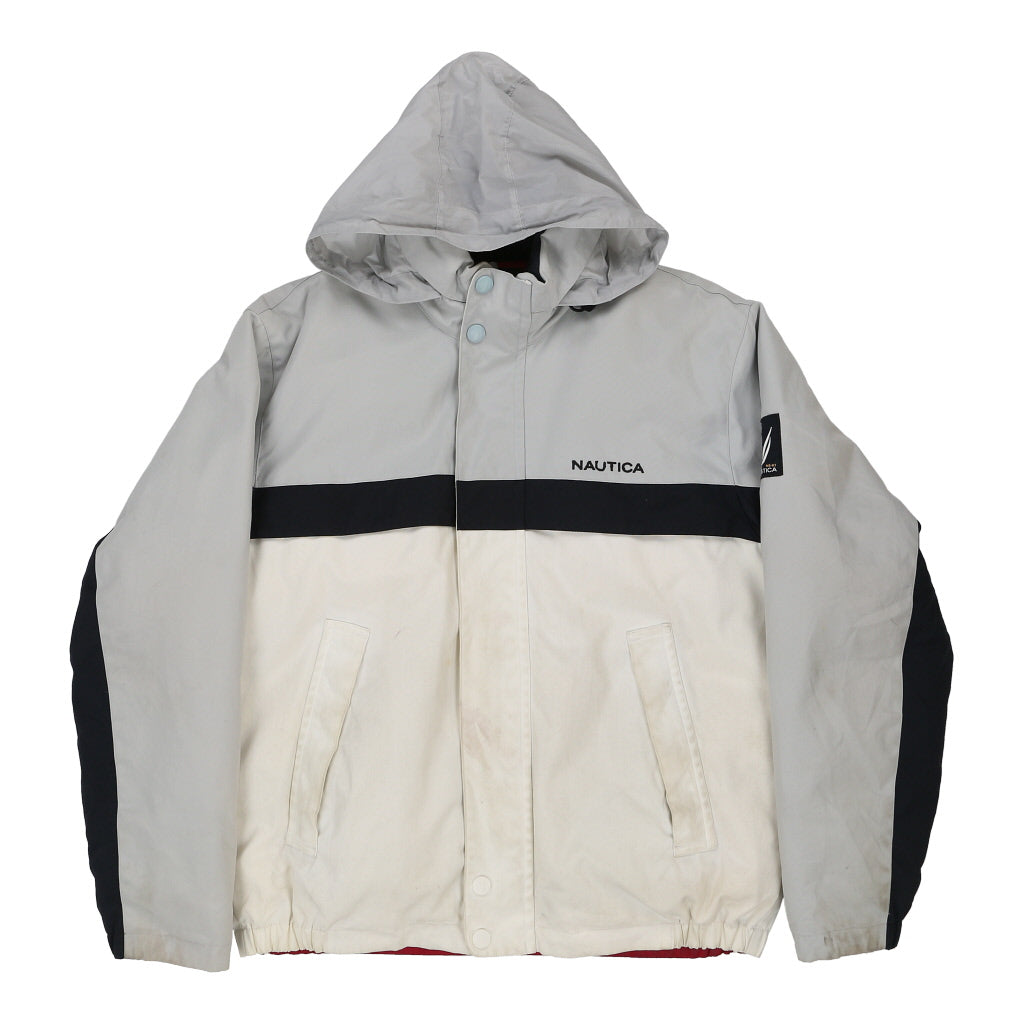 Image of Nautica Reversible Jacket - Medium Grey Nylon