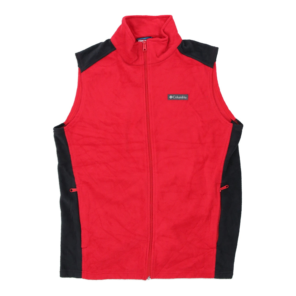 Image of Columbia Fleece Gilet - Large Red Polyester