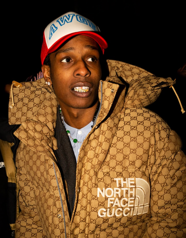 Figure 4 - ASAP Rocky in Gucci x The North Face (PopSugar)