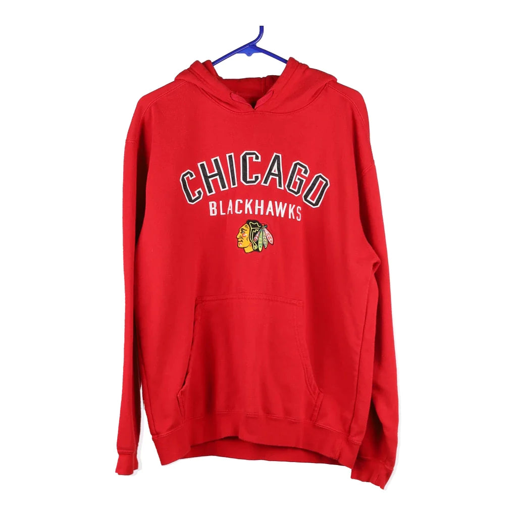 image of Chicago Blackhawks Nhl NHL Hoodie - Large Red Cotton