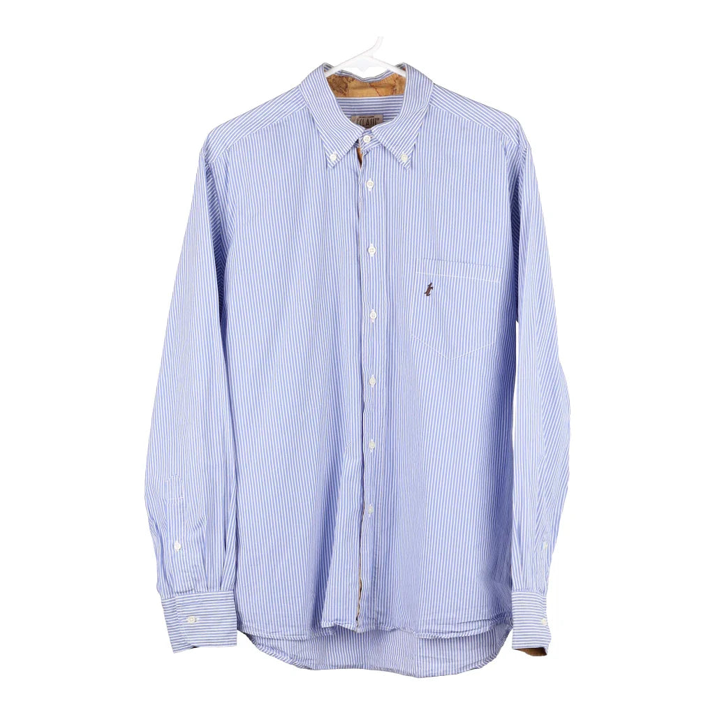 image of Alviero Martini Striped Shirt - Large Blue Cotton