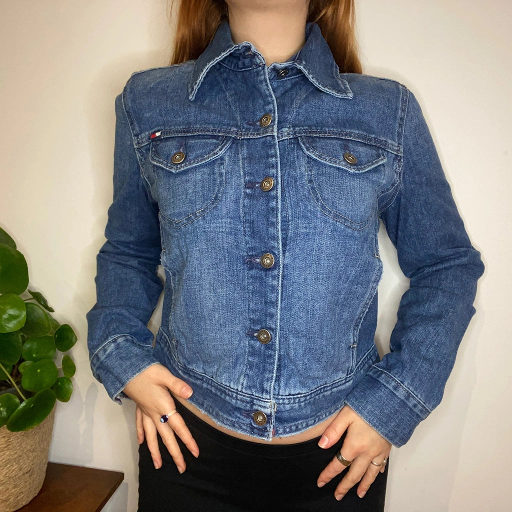 image of Tommy Hilfiger Denim Jacket - Medium Blue Cotton