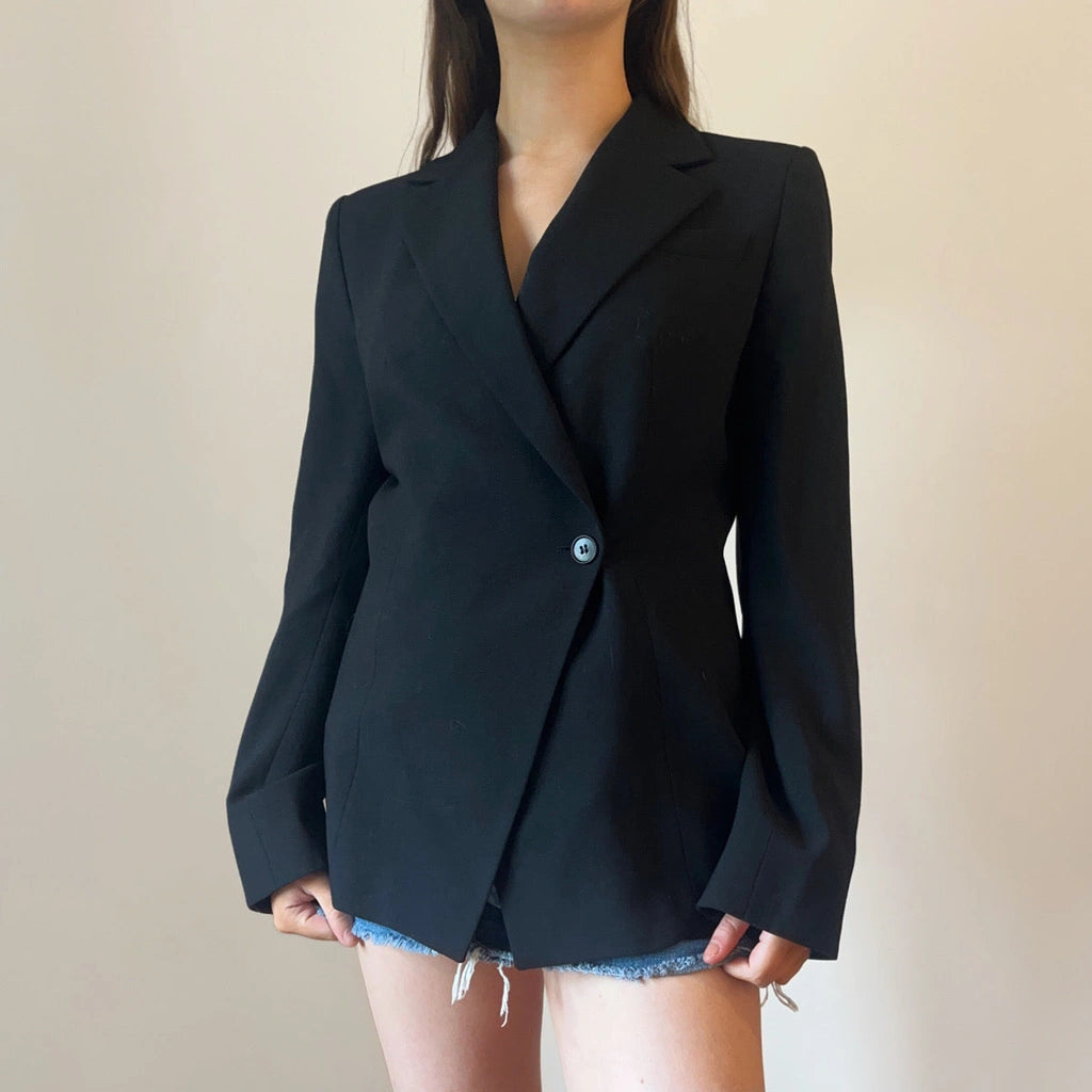 image of Emporio Armani Blazer - Small Black Wool