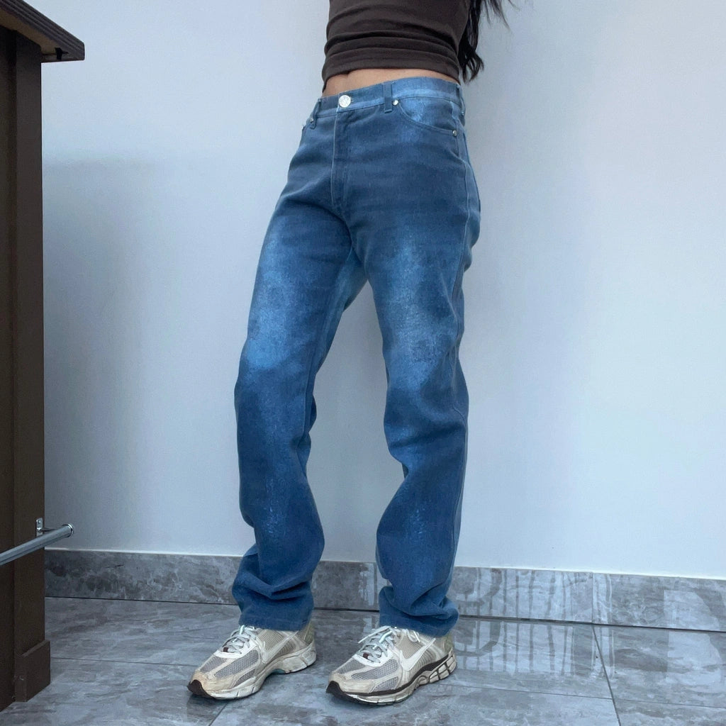 image of Cavalli Jeans Jeans - 29W UK 10 Blue Cotton