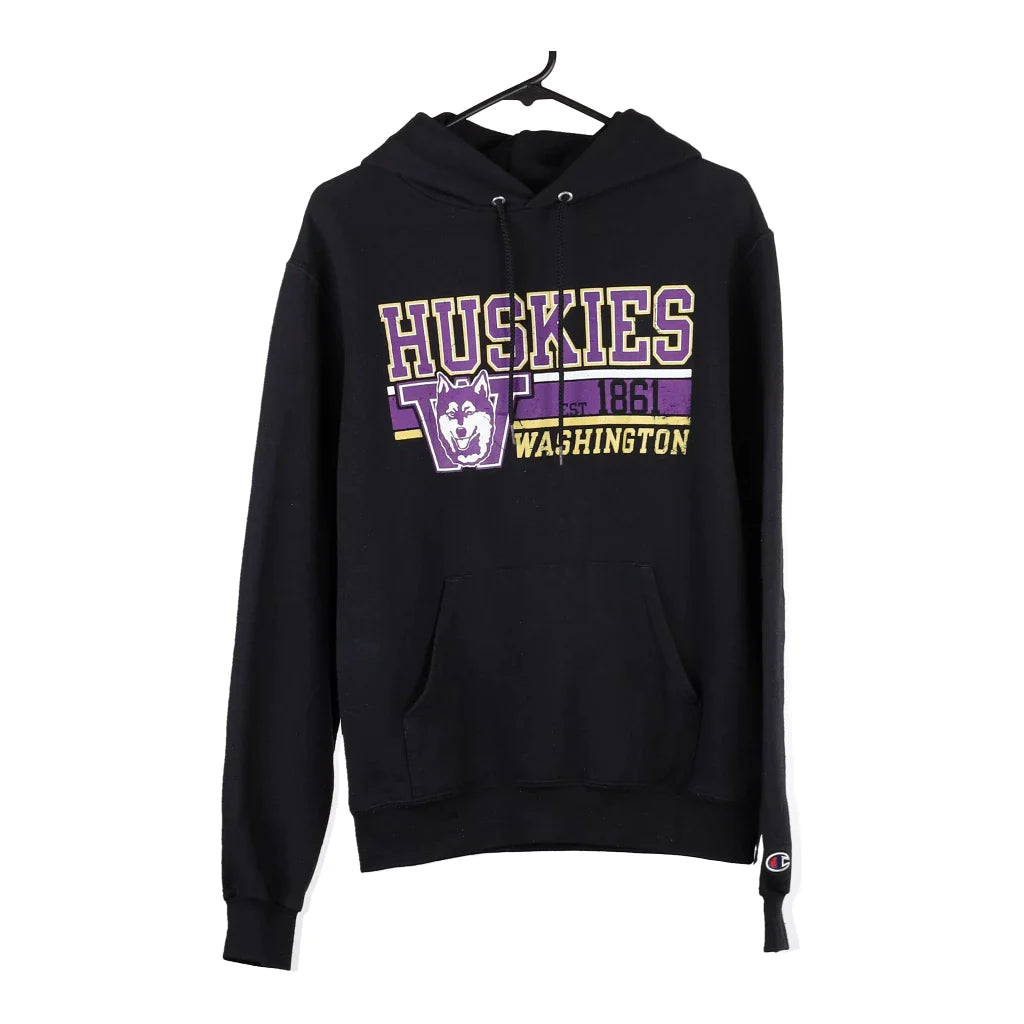 image of Washington Huskies Champion College Hoodie - Small Black Cotton Blend