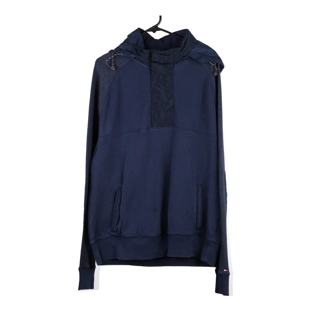 image of Tommy Hilfiger 1/4 Zip - XL Navy Cotton Blend