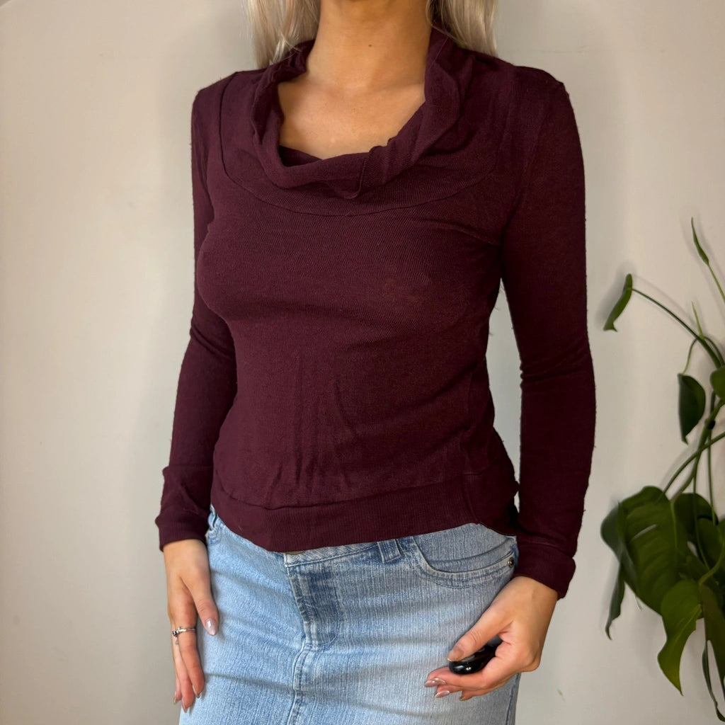 image of Intimissimi Jumper - Small Burgundy Wool Blend