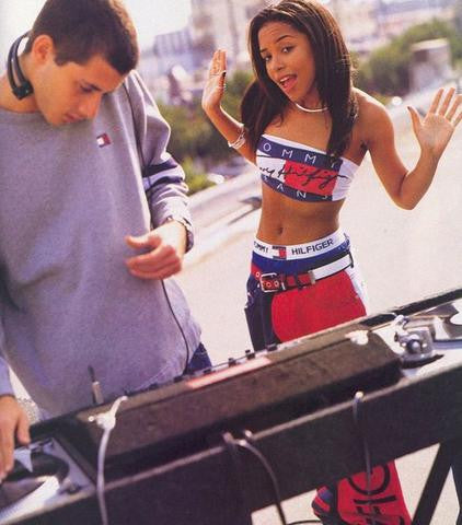 aaliyah wearing tommy