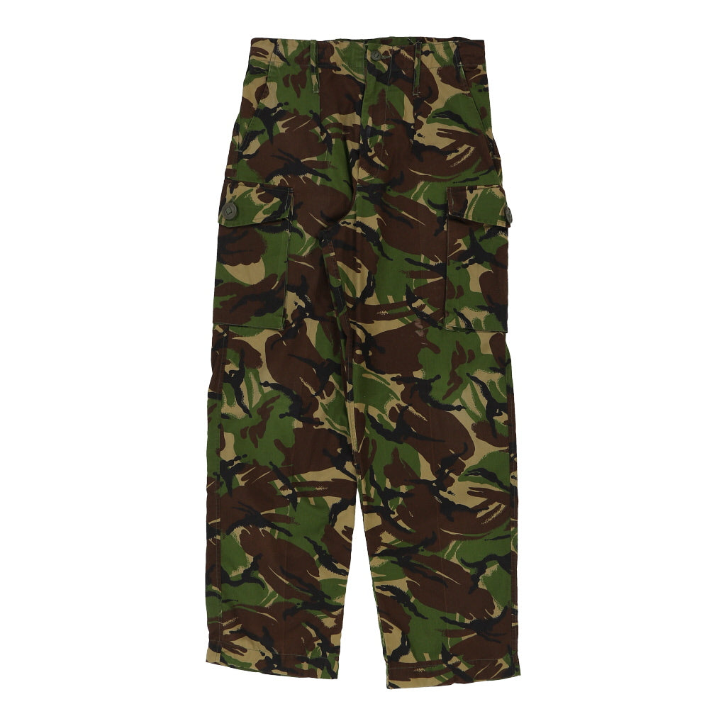 image of Unbranded Camo Cargo Trousers - 32W 31L Green Cotton Blend