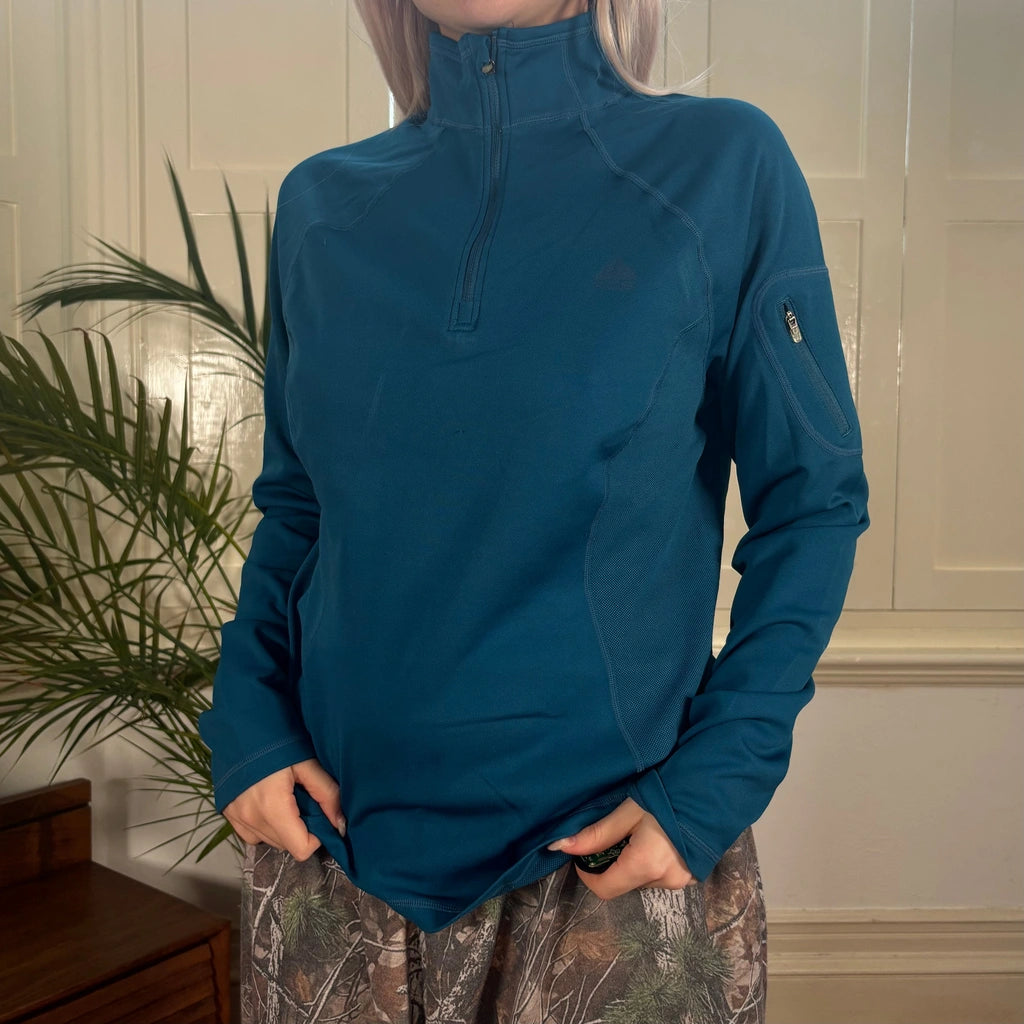 image of Nike Acg 1/4 Zip - Large Blue Polyester