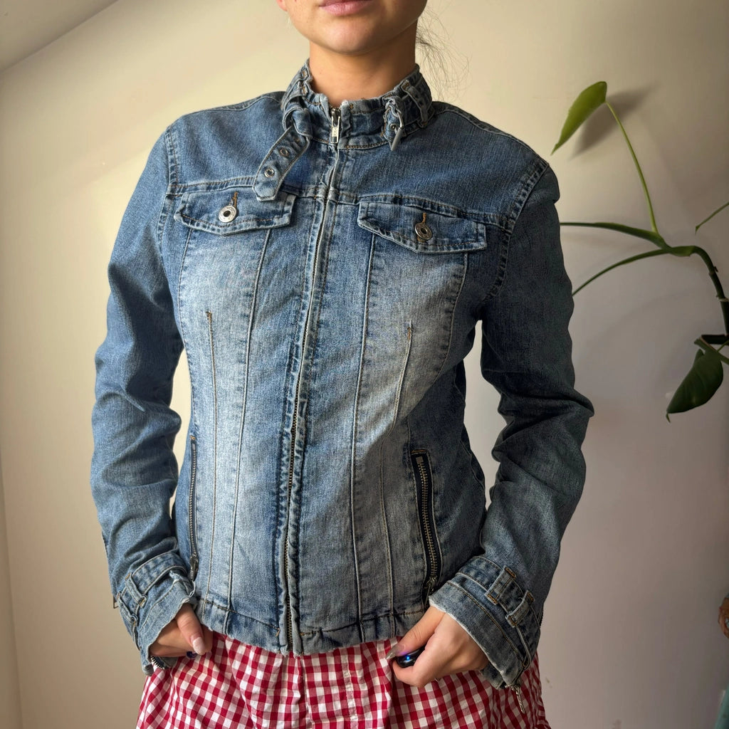 image of Unbranded Denim Jacket - Medium Blue Cotton