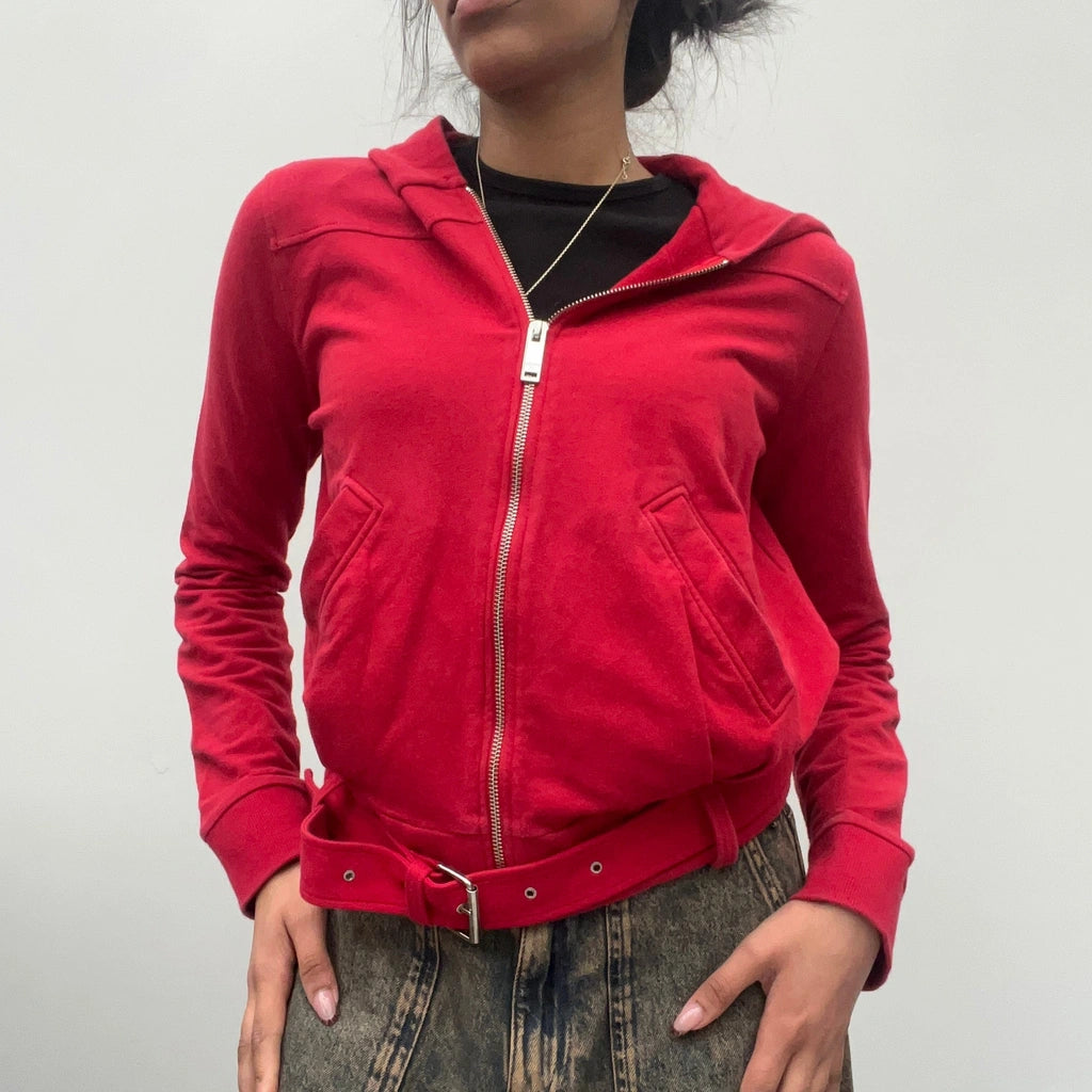 image of Moschino Jeans Hoodie - Large Red Cotton