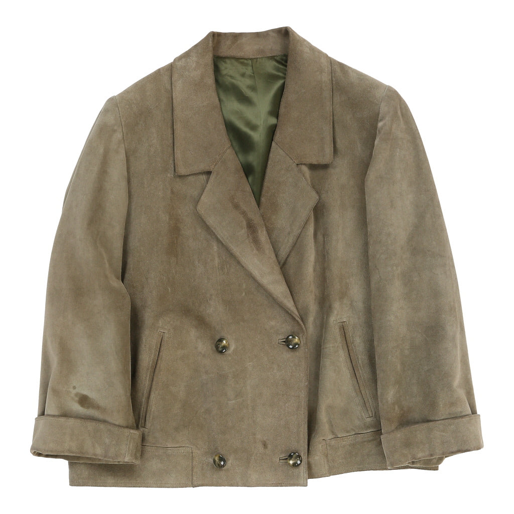 image of Unbranded Suede Jacket - Large Green Suede