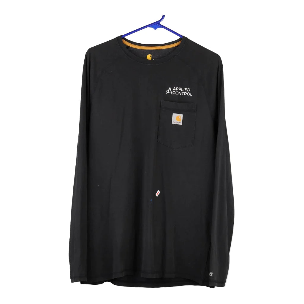 image of Carhartt Long Sleeve T-Shirt - Medium Black Cotton