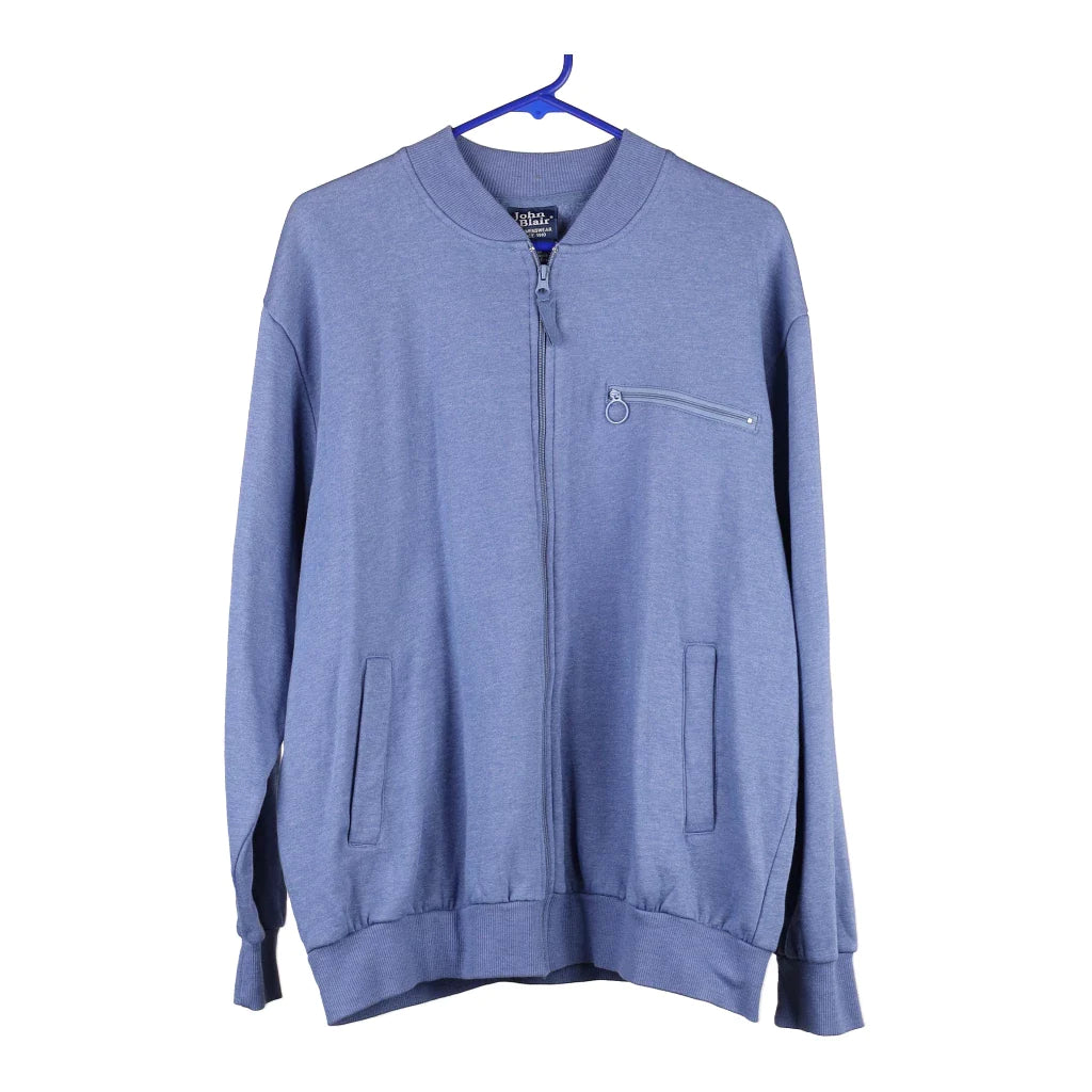 image of John Blair Zip Up - Large Blue Cotton Blend