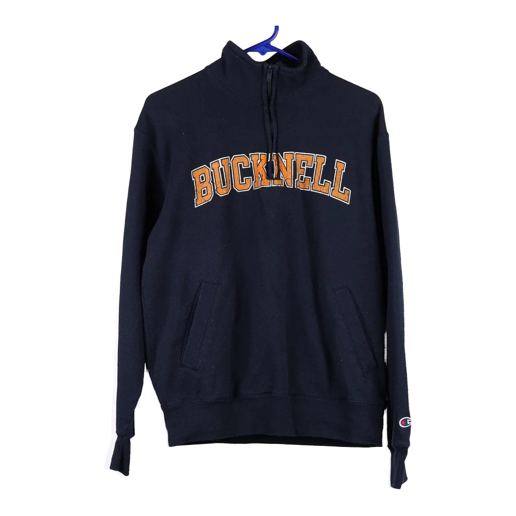 image of Bucknell University Champion College 1/4 Zip - Medium Navy Cotton Blend