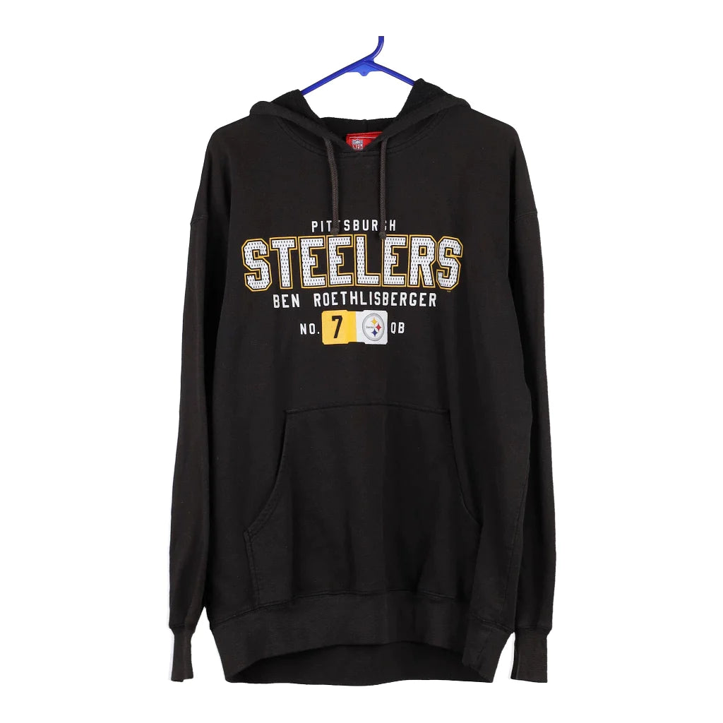 image of Pittsburgh Steelers Nfl Hoodie - Large Black Cotton Blend