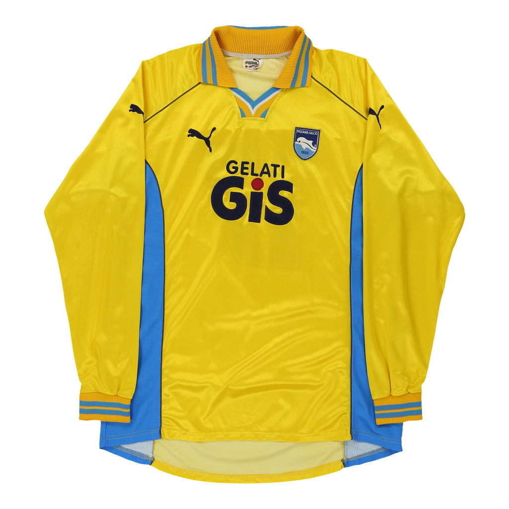 image of Pescara 1997-1998 Puma Football Football Shirt - XL Yellow Polyester