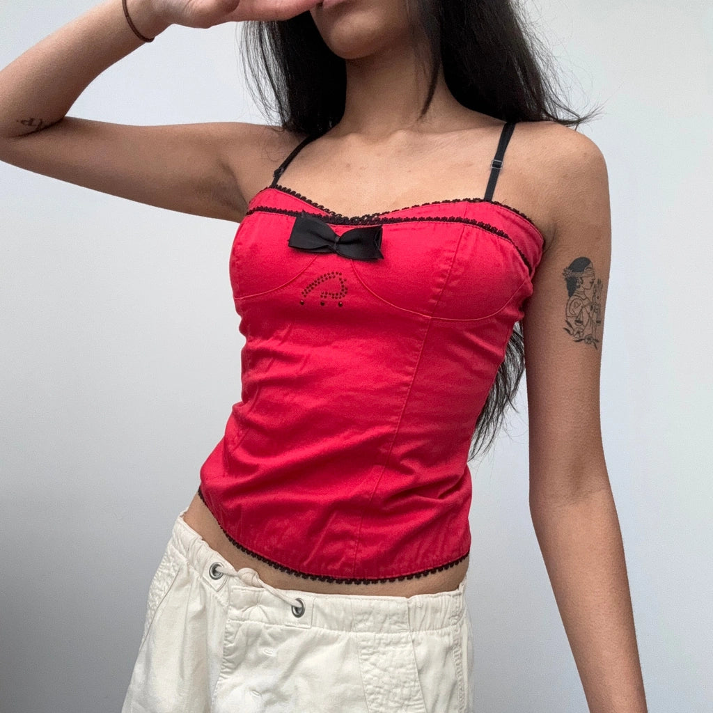 image of Aki Corset - Small Red Cotton