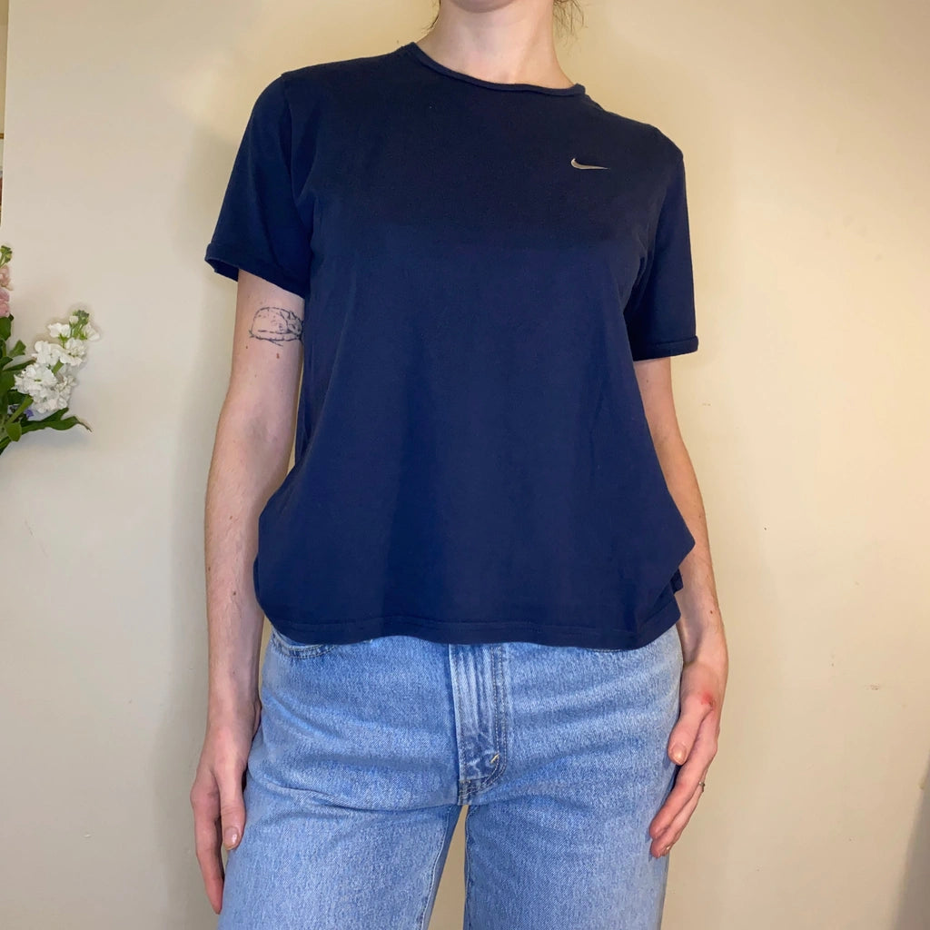 image of Nike T-Shirt - Large Navy Cotton
