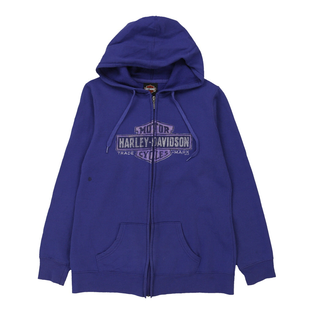 image of El Paso, TX Harley Davidson Spellout Hoodie - Large Purple Cotton Blend