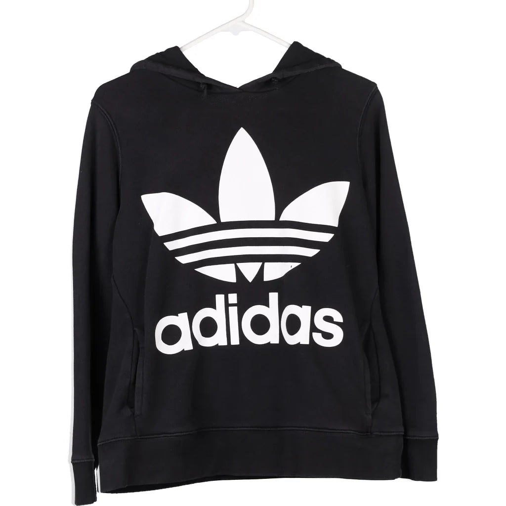 image of Adidas Spellout Hoodie - Medium Black Cotton Blend