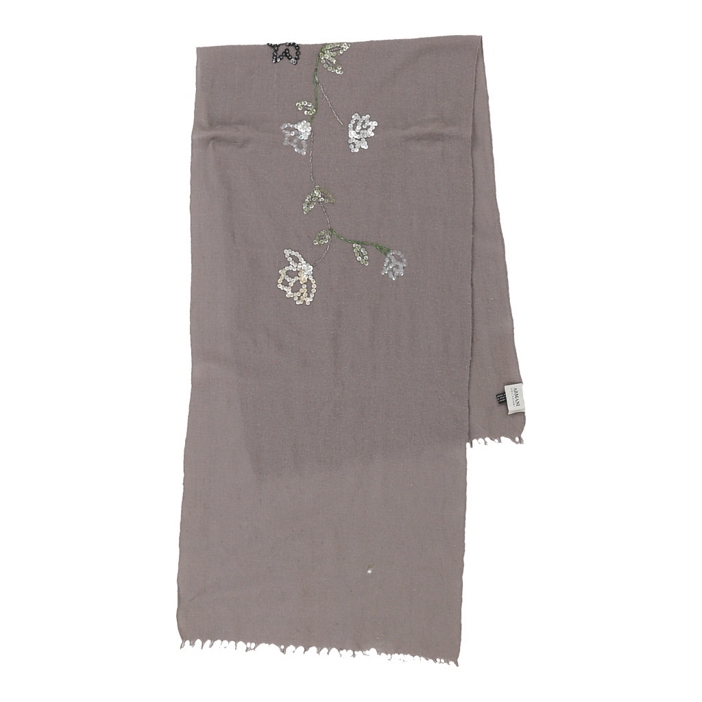 Image of Armani Scarf - No Size Grey Wool Blend