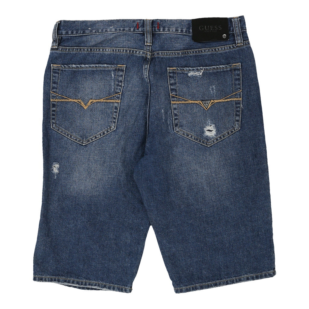 image of Guess Denim Shorts - 36W 13L Blue Cotton