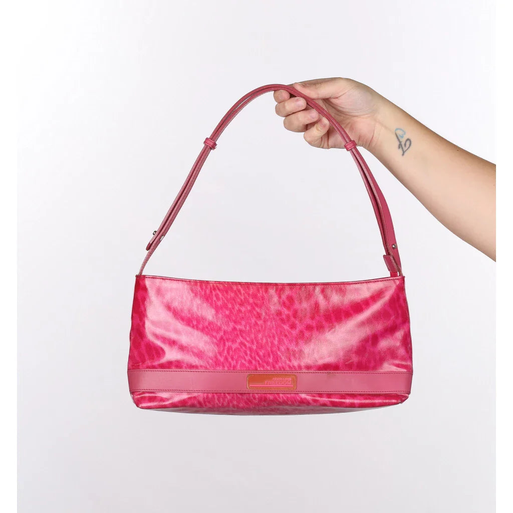 image of Freedom Roberto Cavalli Animal print Shoulder Bag - No Size Pink Polyurethane