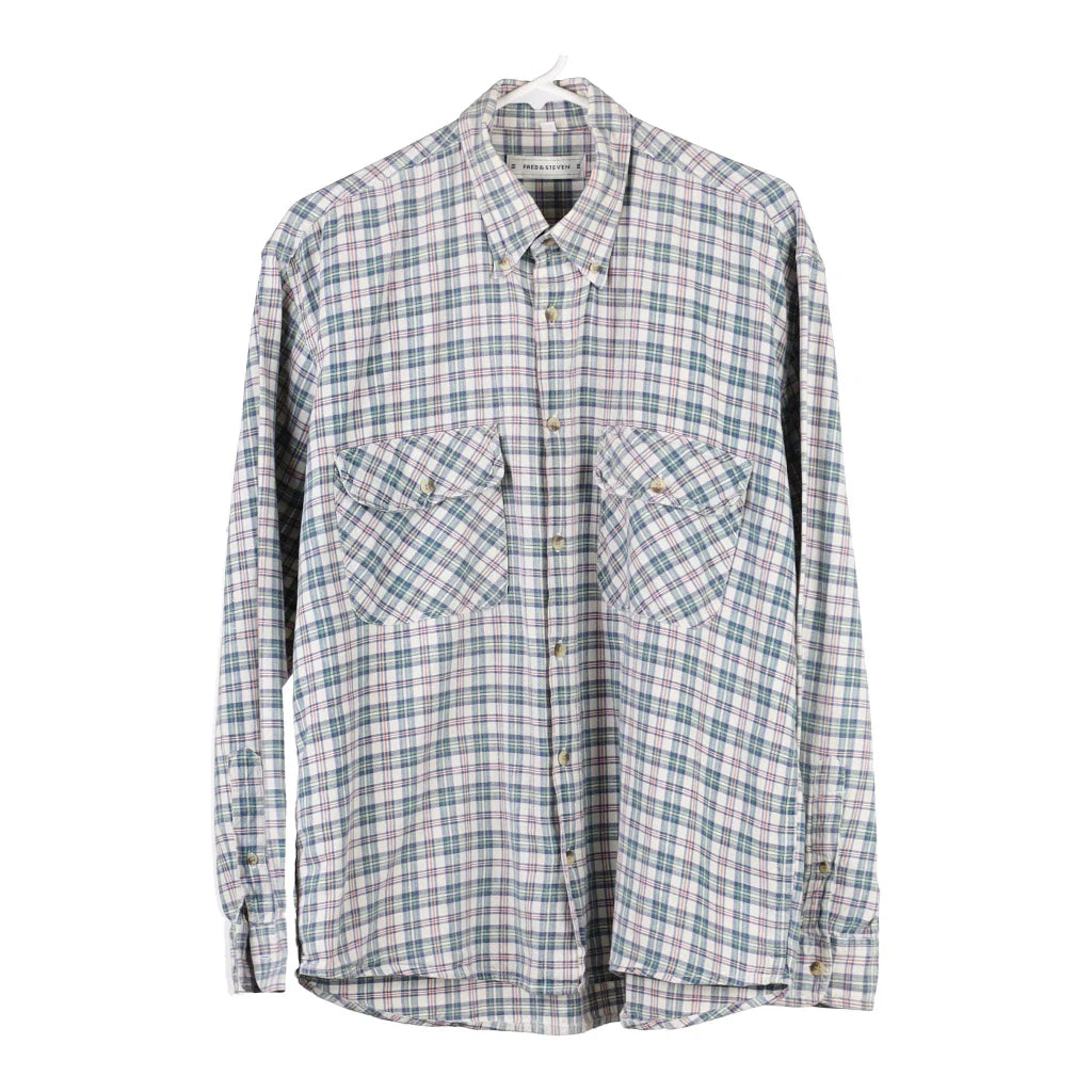 image of Fred & Steven Checked Flannel Shirt - Large Multicoloured Cotton
