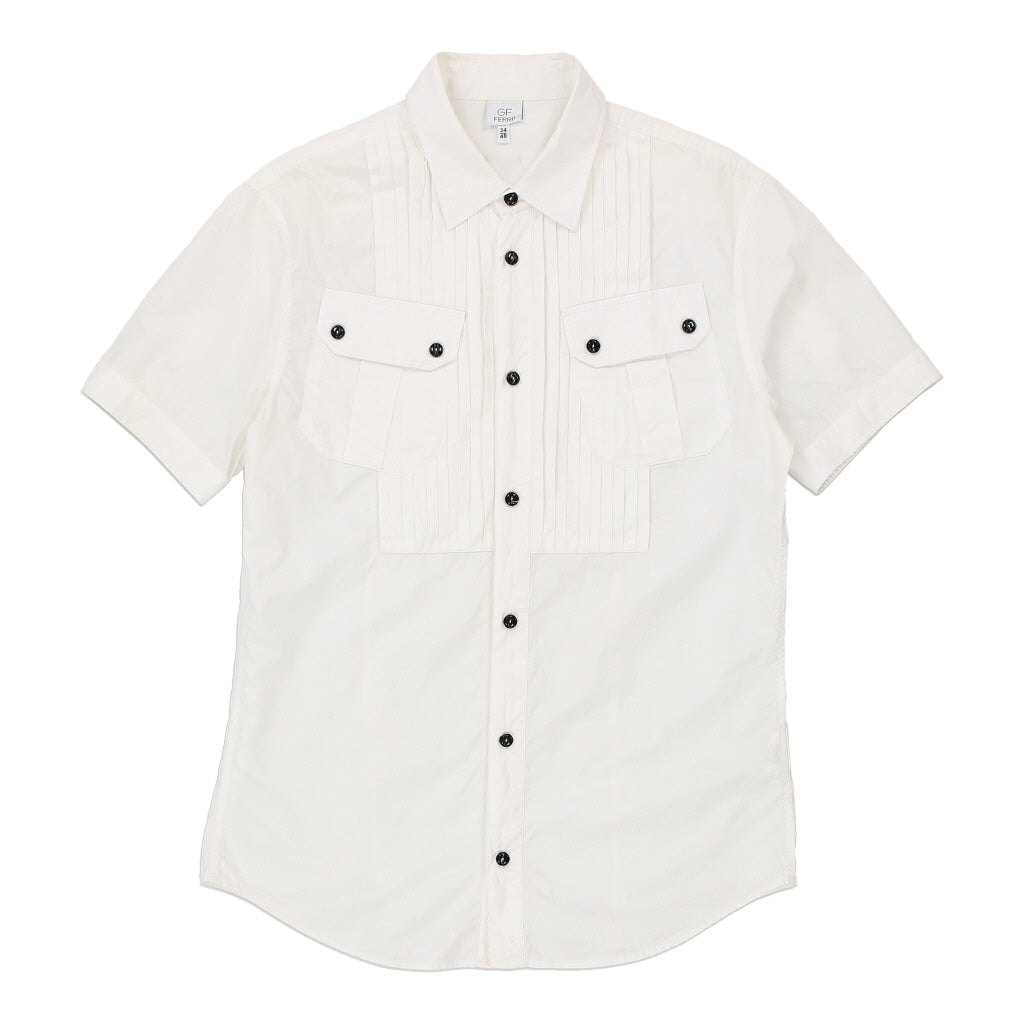 image of Gf Ferre Short Sleeve Shirt - Medium White Cotton