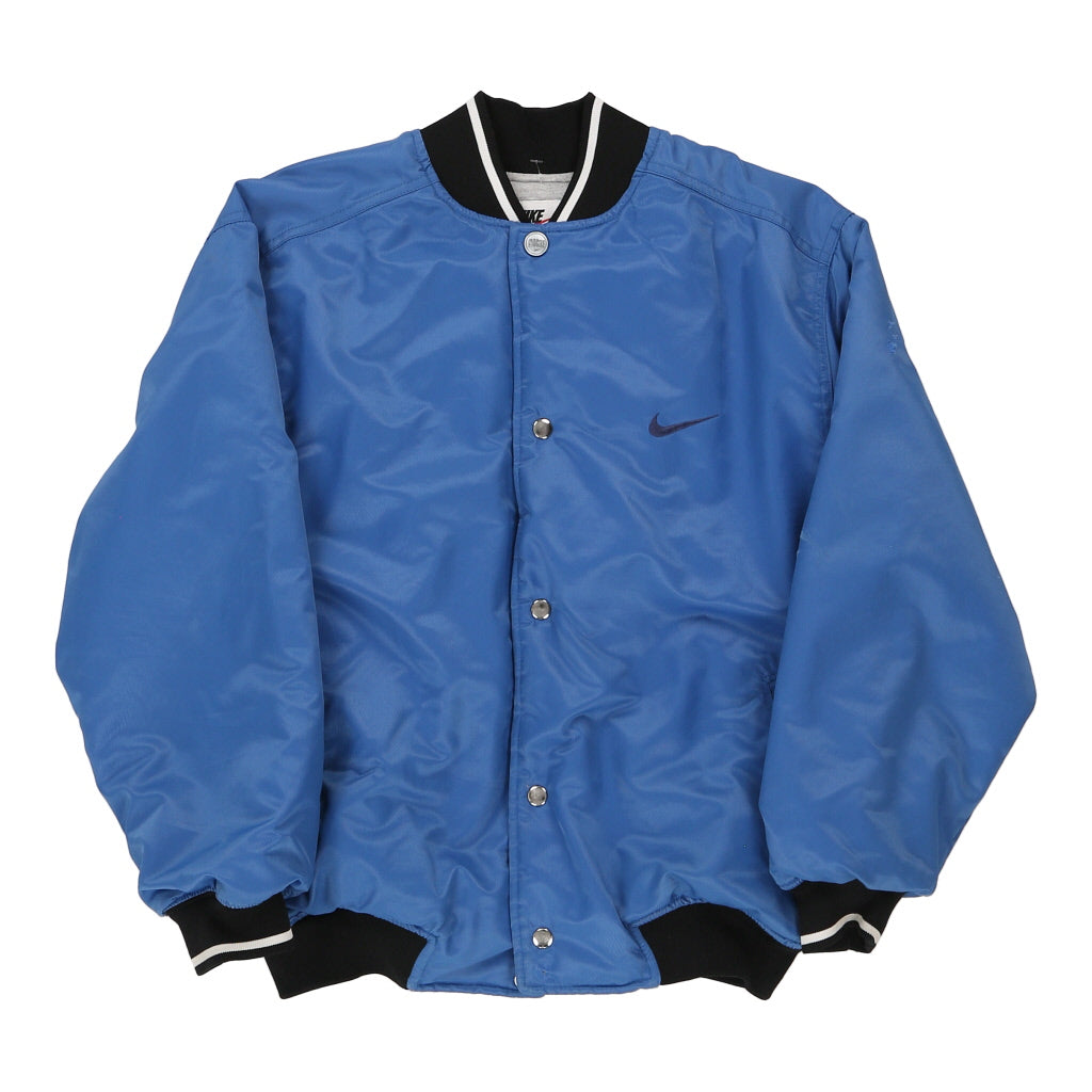 image of Age 14-16 Nike Spellout Baseball Jacket - Large Blue Nylon Blend