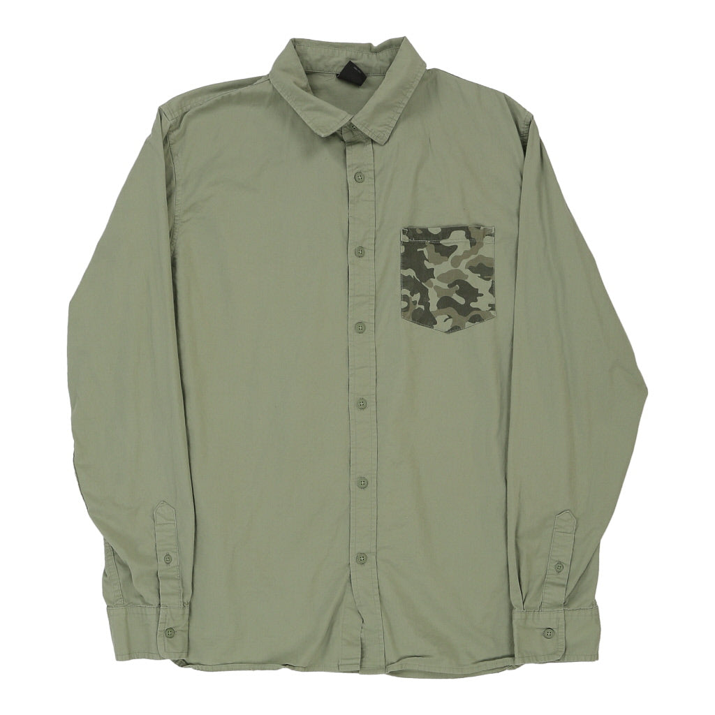 Image of Oakley Shirt - Large Green Cotton