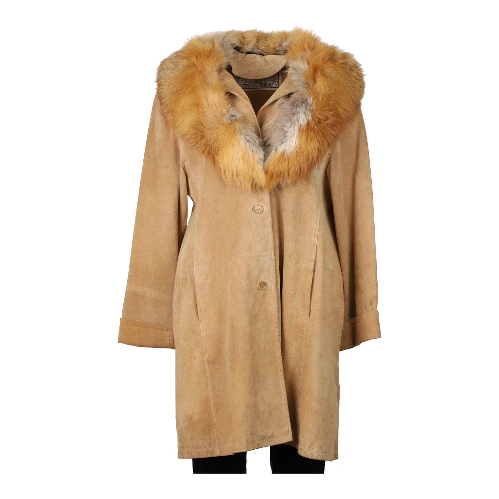 image of Poggiani Mirella Afghan Coat - 2XL Beige Suede