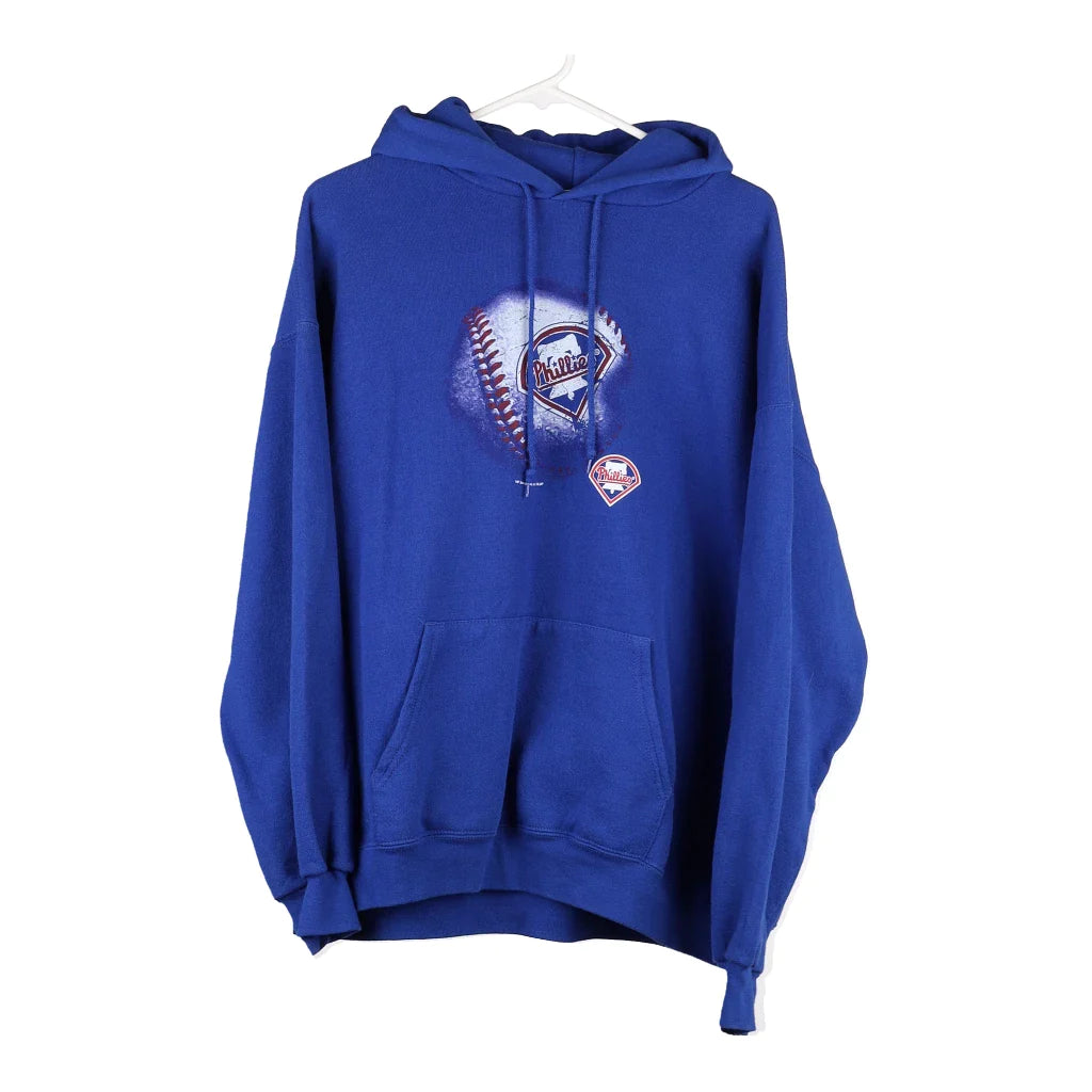 image of Philadelphia Phillies Majestic MLB Hoodie - XL Blue Cotton