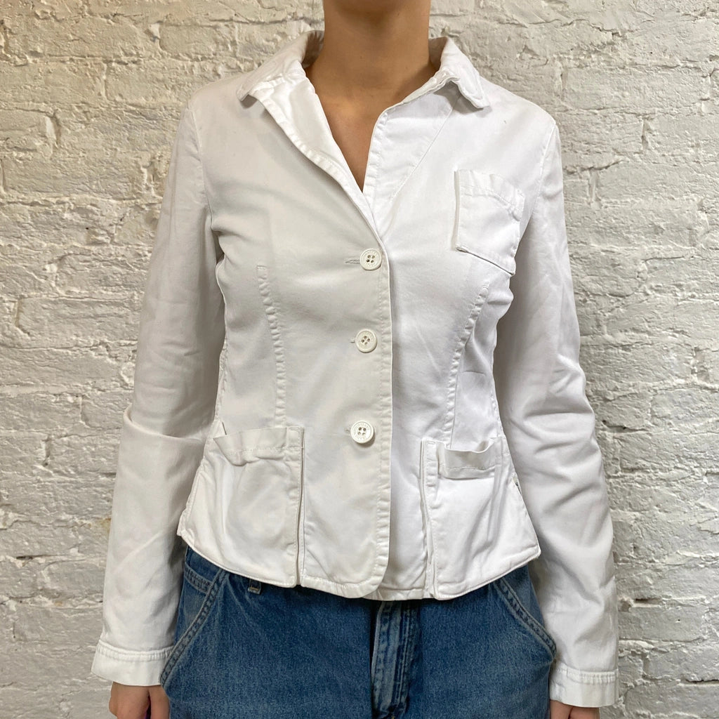 image of Armani Jeans Jacket - Large White Cotton