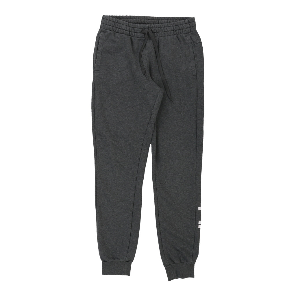 image of Age 8-10 Adidas Spellout Joggers - Small Grey Cotton Blend