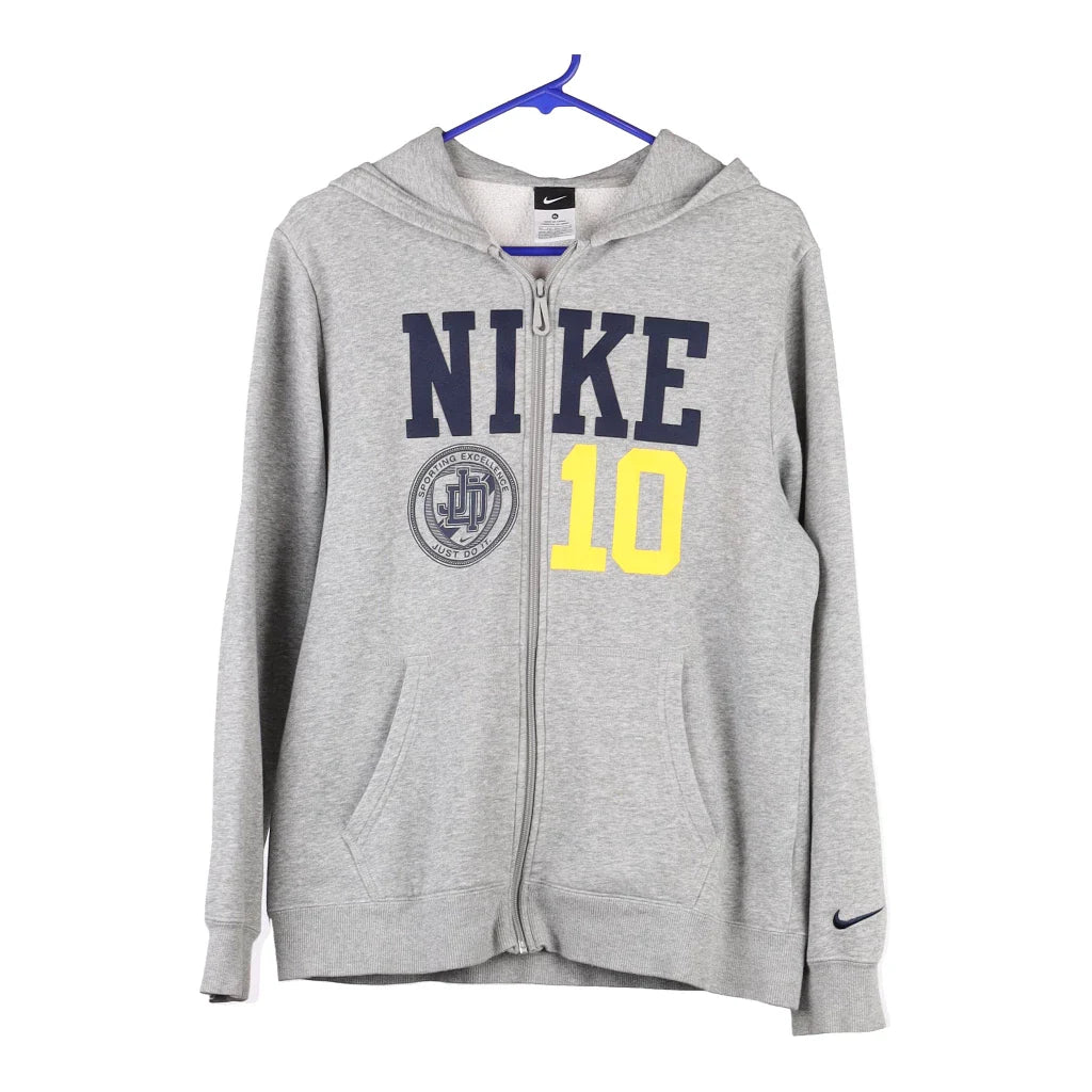 image of Age 13-15 Nike Spellout Hoodie - XL Grey Cotton Blend