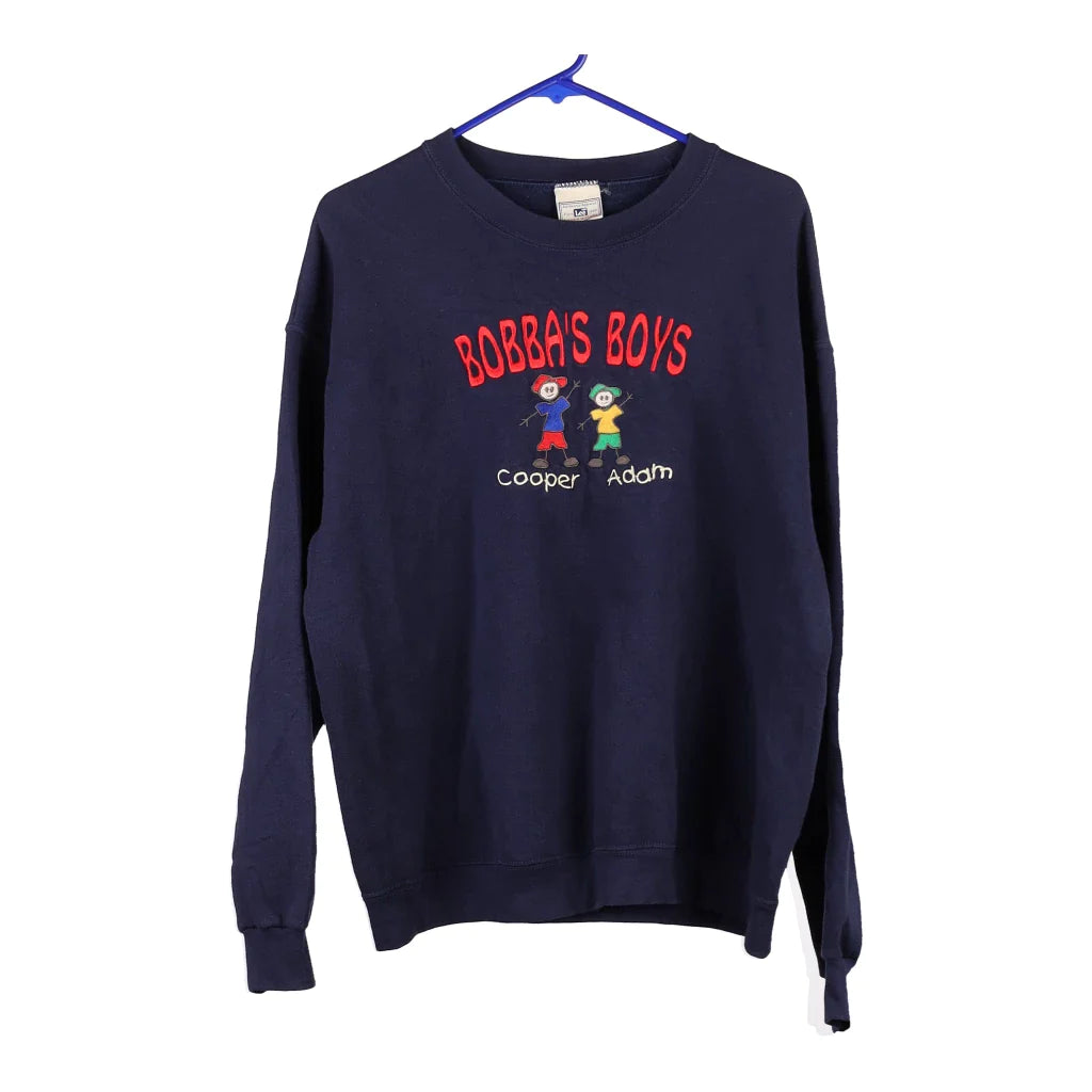 Image of Bobbas Boys Lee Sweatshirt - Large Navy Cotton