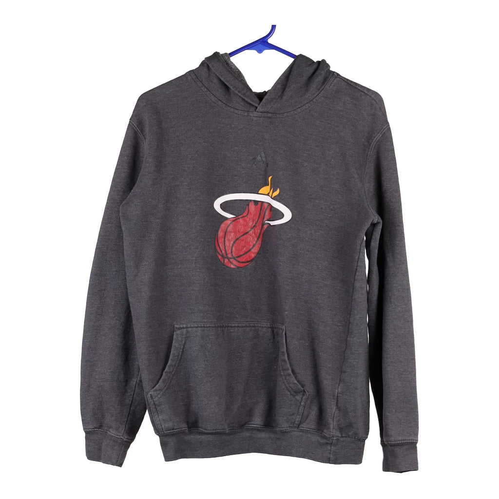 Image of Miami Heat Adidas NBA Hoodie - XL Grey Cotton Blend