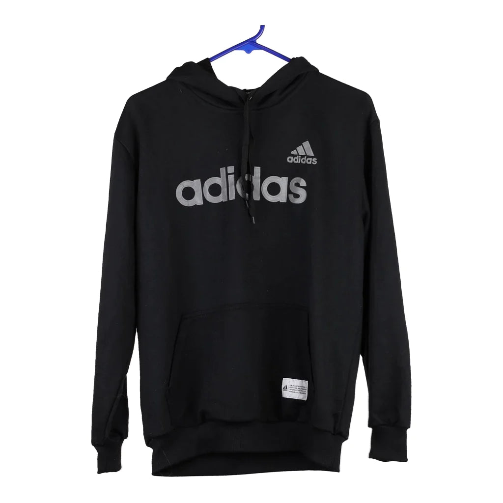 Image of Adidas Spellout Hoodie - XL Black Cotton Blend