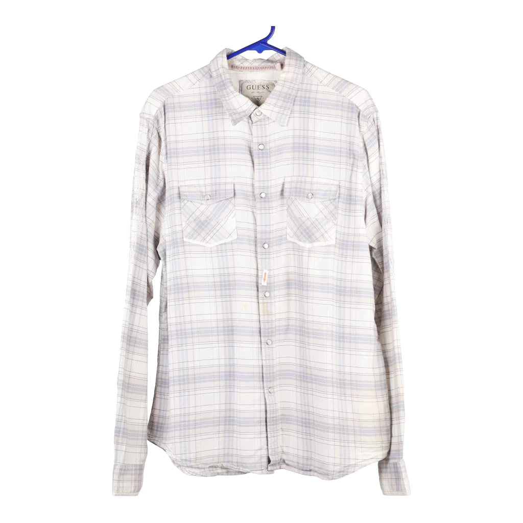 image of Guess Checked Shirt - XL Cream Cotton