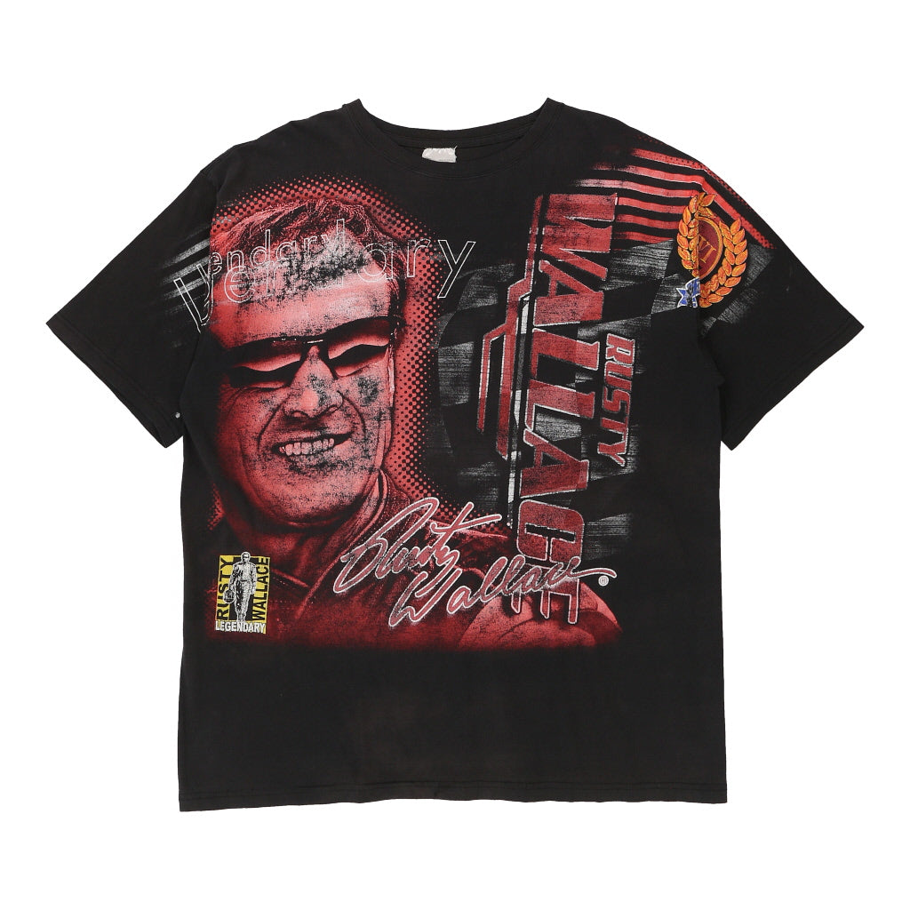 image of Rusty Wallace Chase Authentics Nascar T-Shirt - 2XL Black Cotton