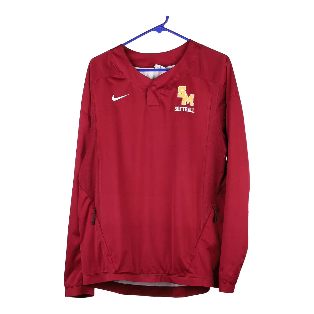 image of SM Football Nike Windbreaker - Medium Burgundy Polyester