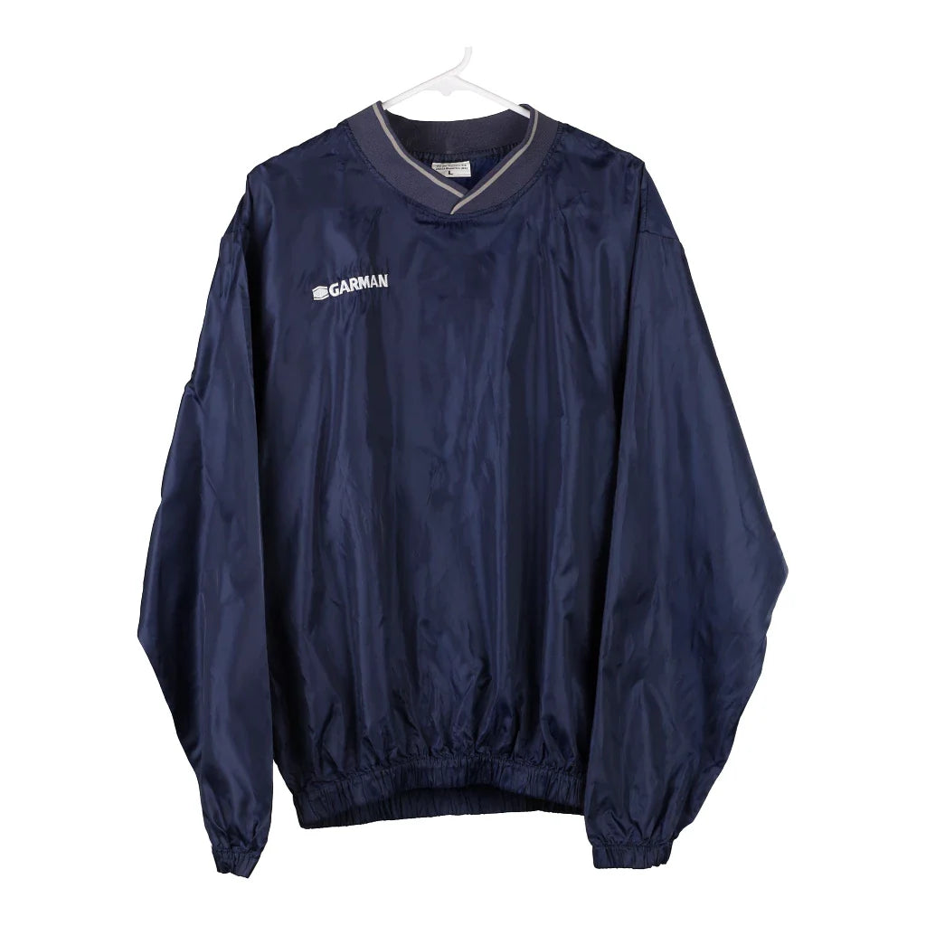 image of Garman V-neck Windbreaker - Large Navy Polyester