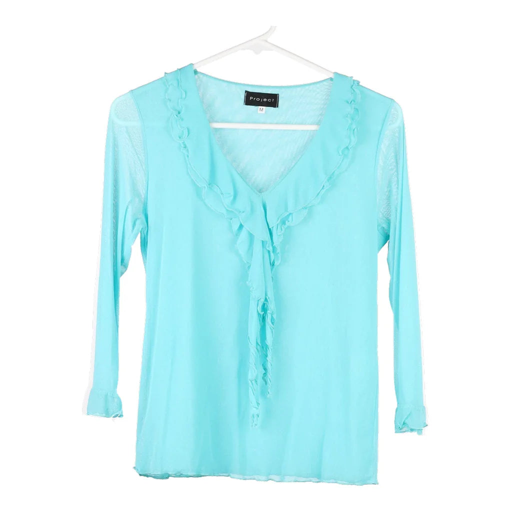 image of Project Blouse - Large Blue Viscose Blend