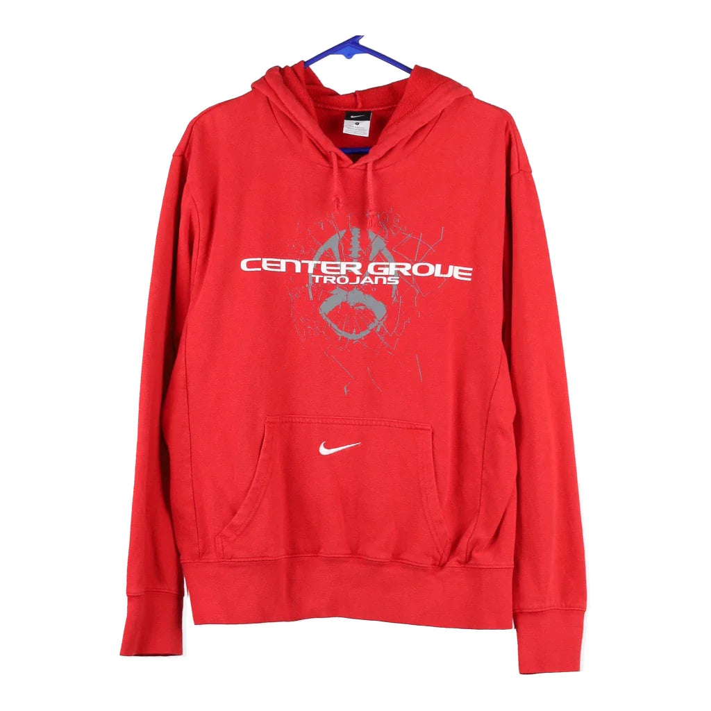 image of Centre Grole Trojans Nike College Hoodie - Small Red Cotton